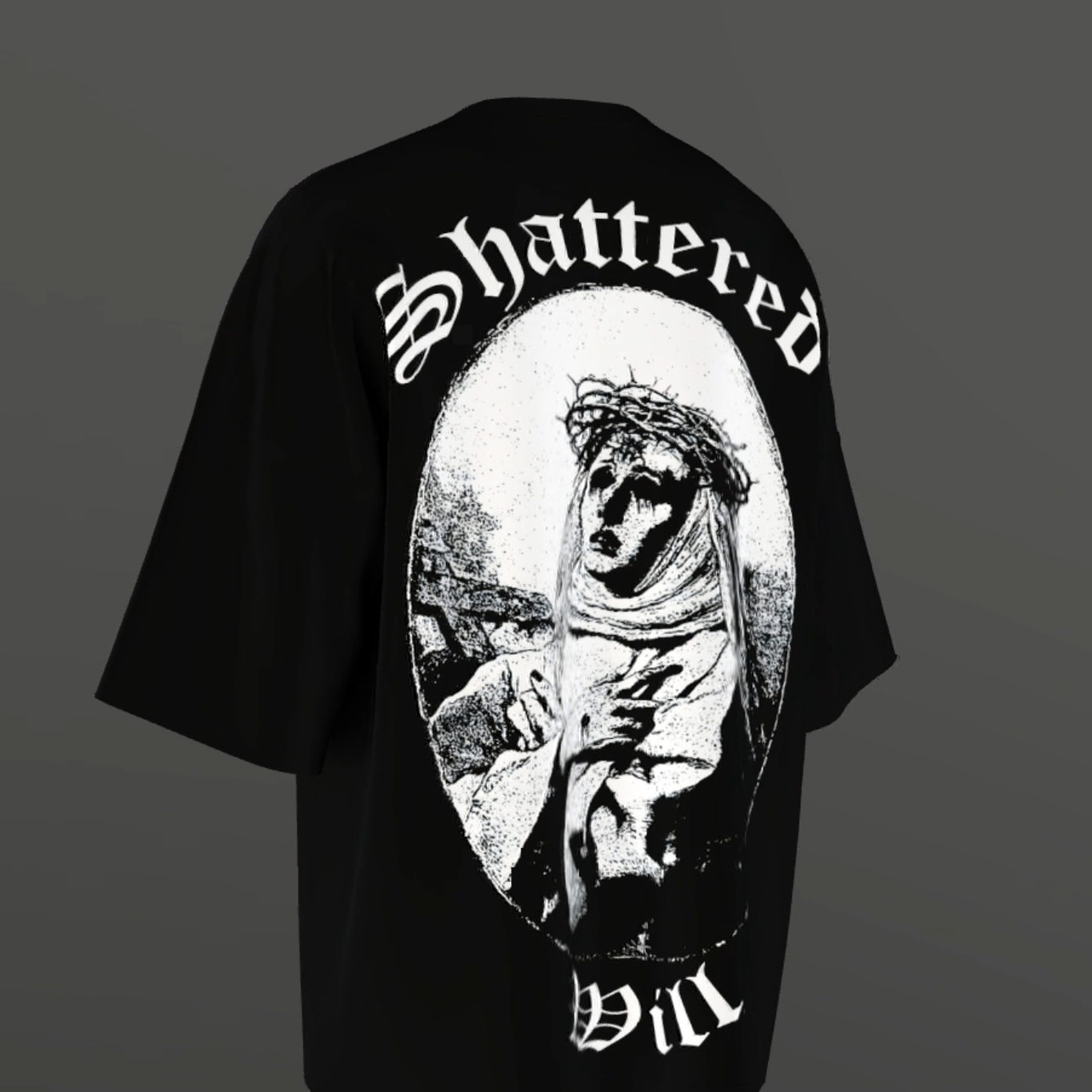 SHATTERED WILL OVERSIZED UNISEX T-SHIRT